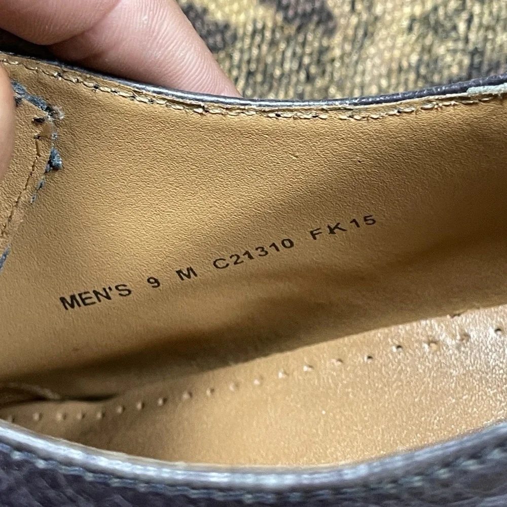 Cole Haan Williams Medallion 2 Lace Up Oxford Navy Blue leather Shoes Men's 9